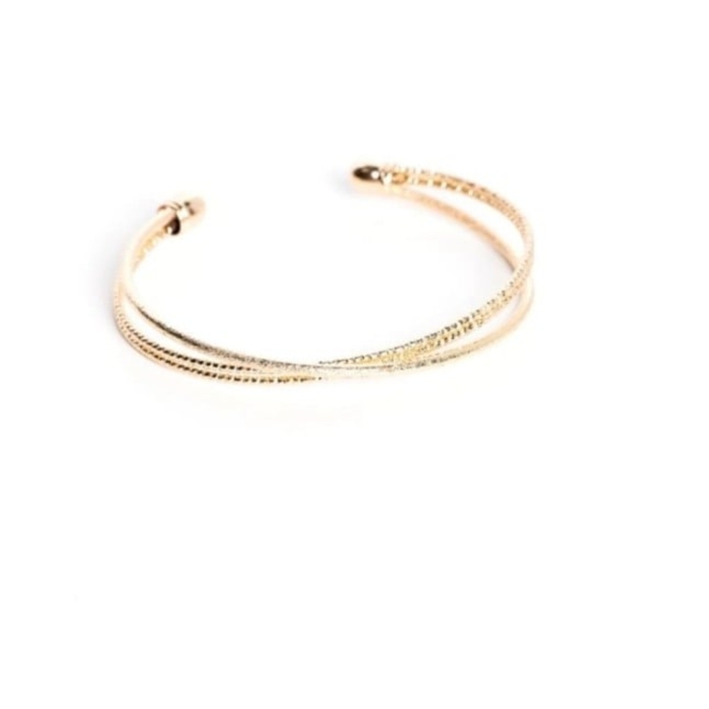 Paparazzi Gold Twisted Bracelet Coachella Curls Gold Cuff Bracelet Fashion